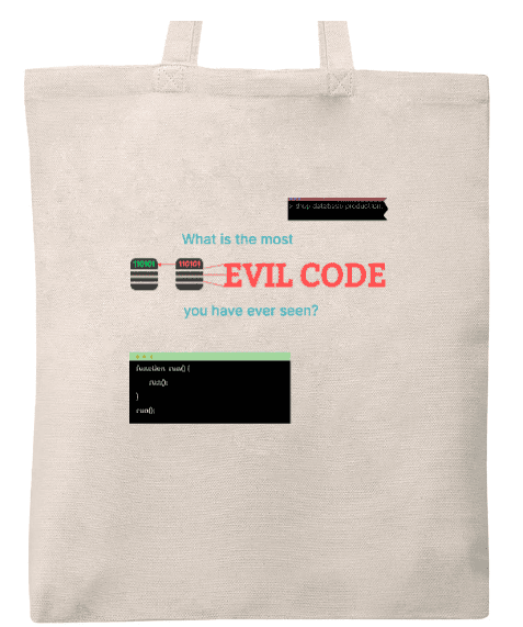 Сумка з принтом EVIL CODE. Сумка з принтом EVIL CODE.